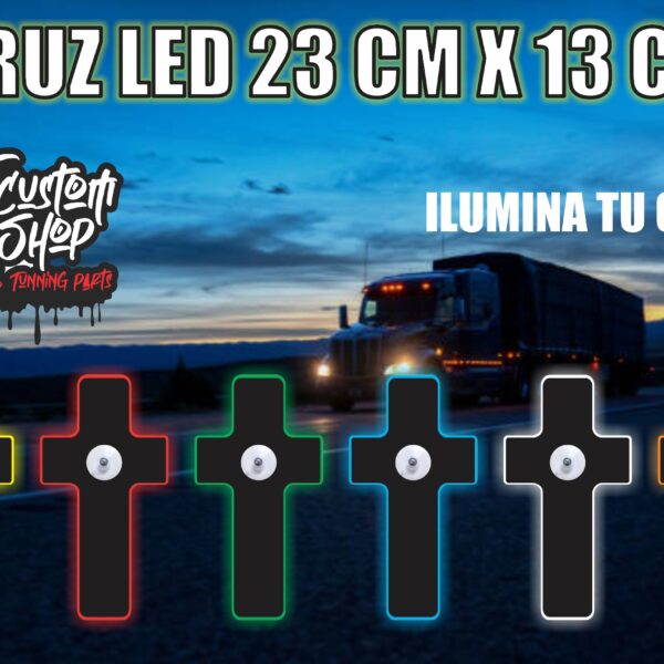 Cruz de Led con Ventosa Adorno