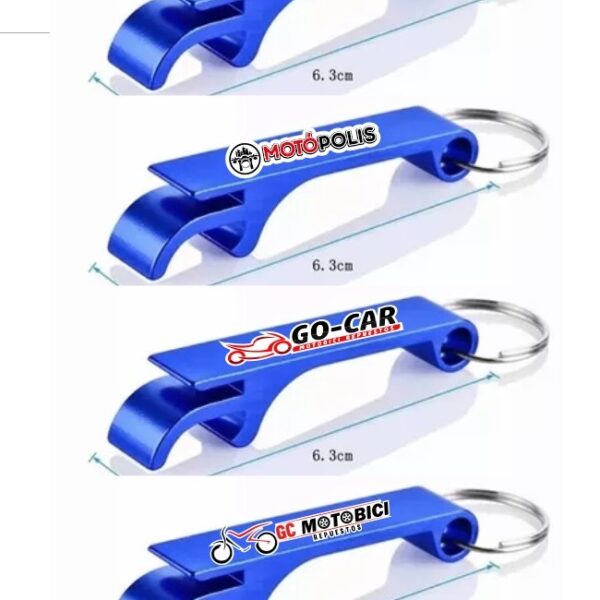 100 LLAVEROS DESTAPADOR DE ALUMINIO PERSONALIZADOS CON SU LOGOTIPO