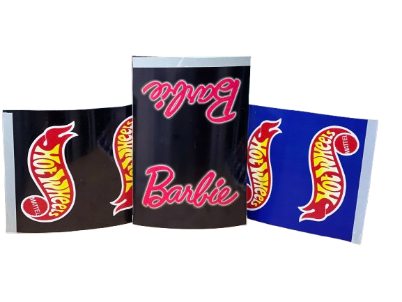 Etiquetas de logo Modelos de Juguetes Barbie & Hot Wheels – (Edición Clásica)